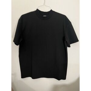 Boohoo MAN S Black Thick Rayon Blend Tee Elevated Basic Short Sleeve Streetwear